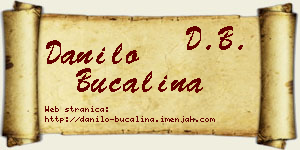 Danilo Bučalina vizit kartica